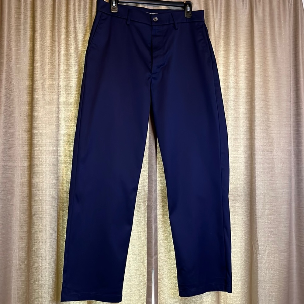 Falls Creek Mens 32x30 Navy Flat Front Dress Pants
